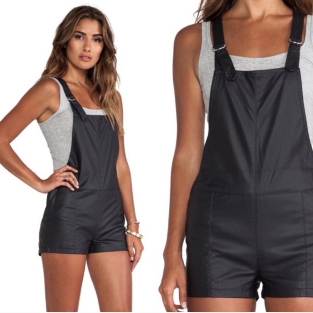 TOWNSEN, Rookie‎ Overalls in Abyss, Black Perforated Vegan Leather, Size XS - Picture 2 of 8